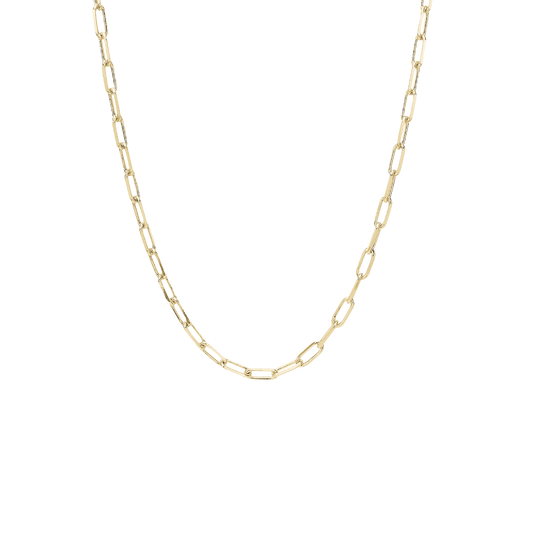 Halskæde 10 mm Led Forgyldt Sterling Sølv 45 cm