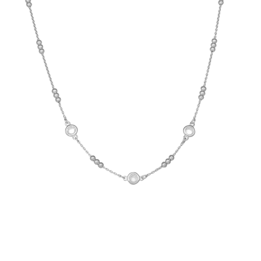 Halskæde Kugler Cubic Zirkonia Sterling Sølv