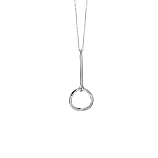 Halskæde med Vedhæng Oval Sterling Sølv 42 + 3 cm