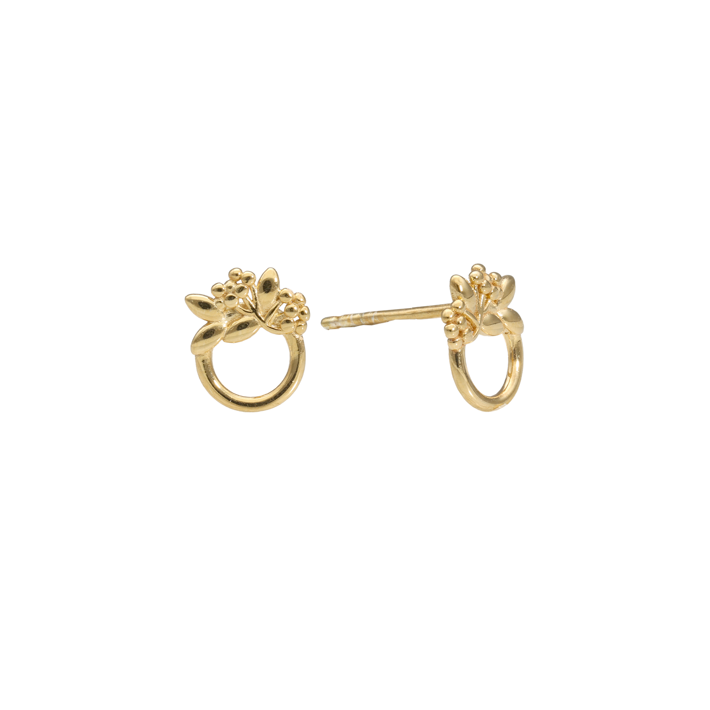 Ørestikker Blomsterkrans 8 Karat Guld