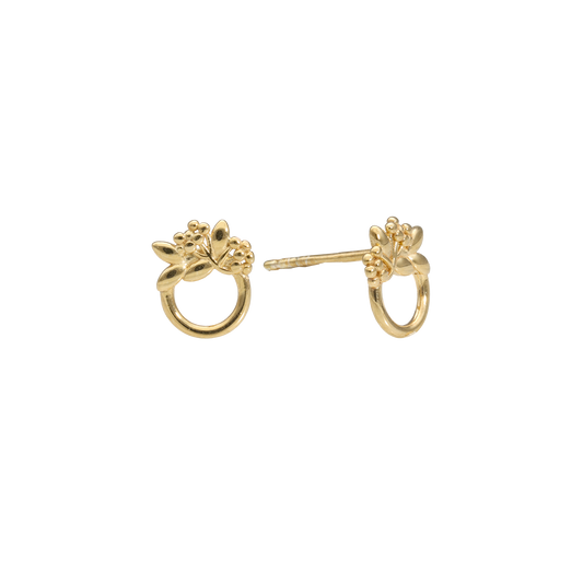 Ørestikker Blomsterkrans 8 Karat Guld