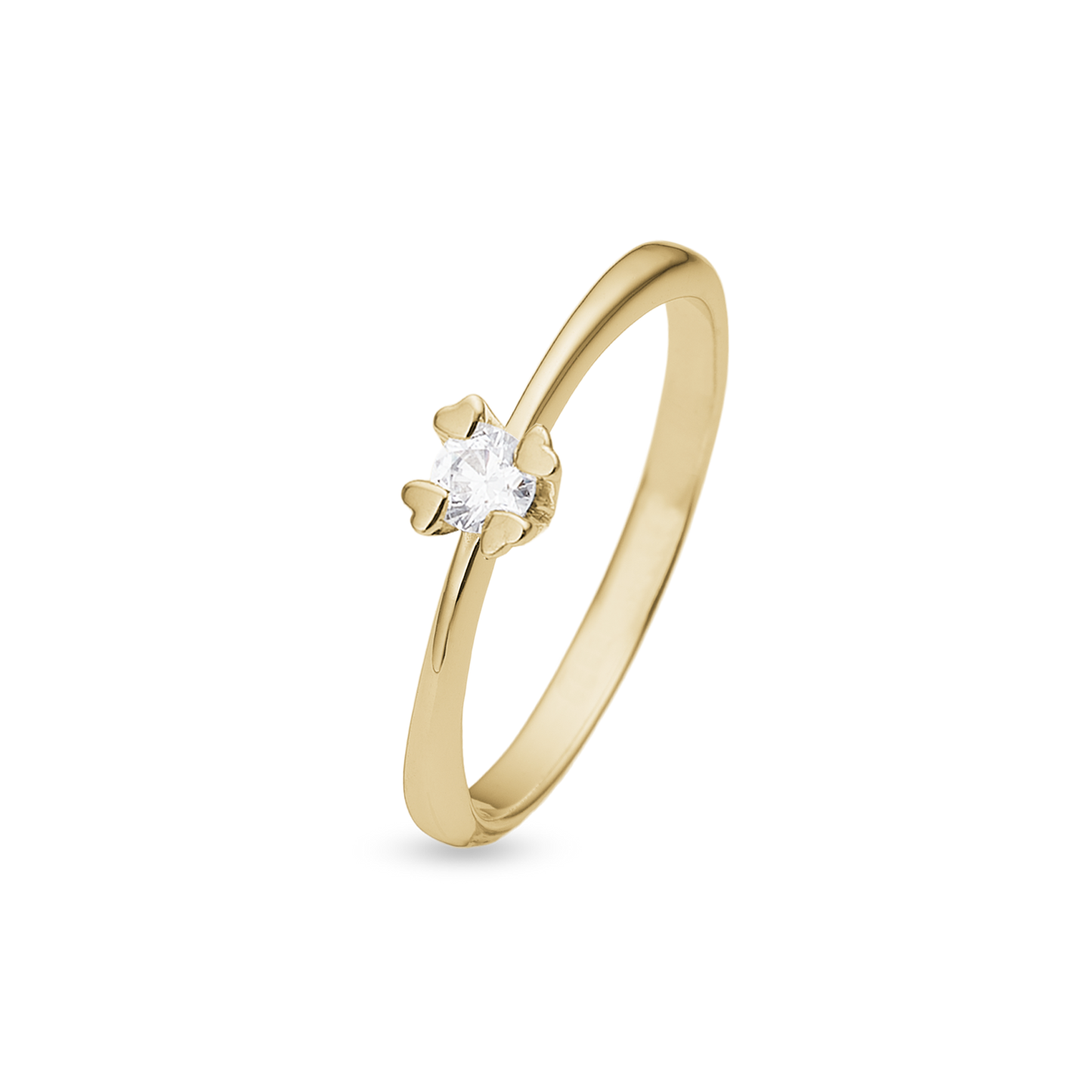 Mary Ring 8 Karat Guld Med 0,20ct W/VS Labgrown Diamant