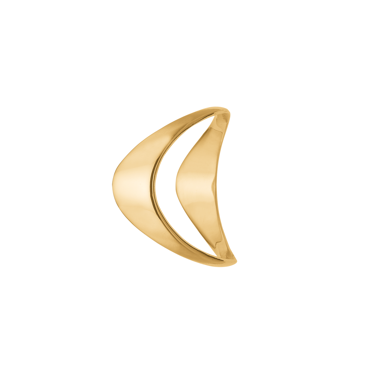 Ring Måne 8 Karat Guld med Cubic Zirkonia