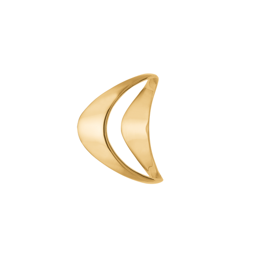 Ring Måne 8 Karat Guld med Cubic Zirkonia