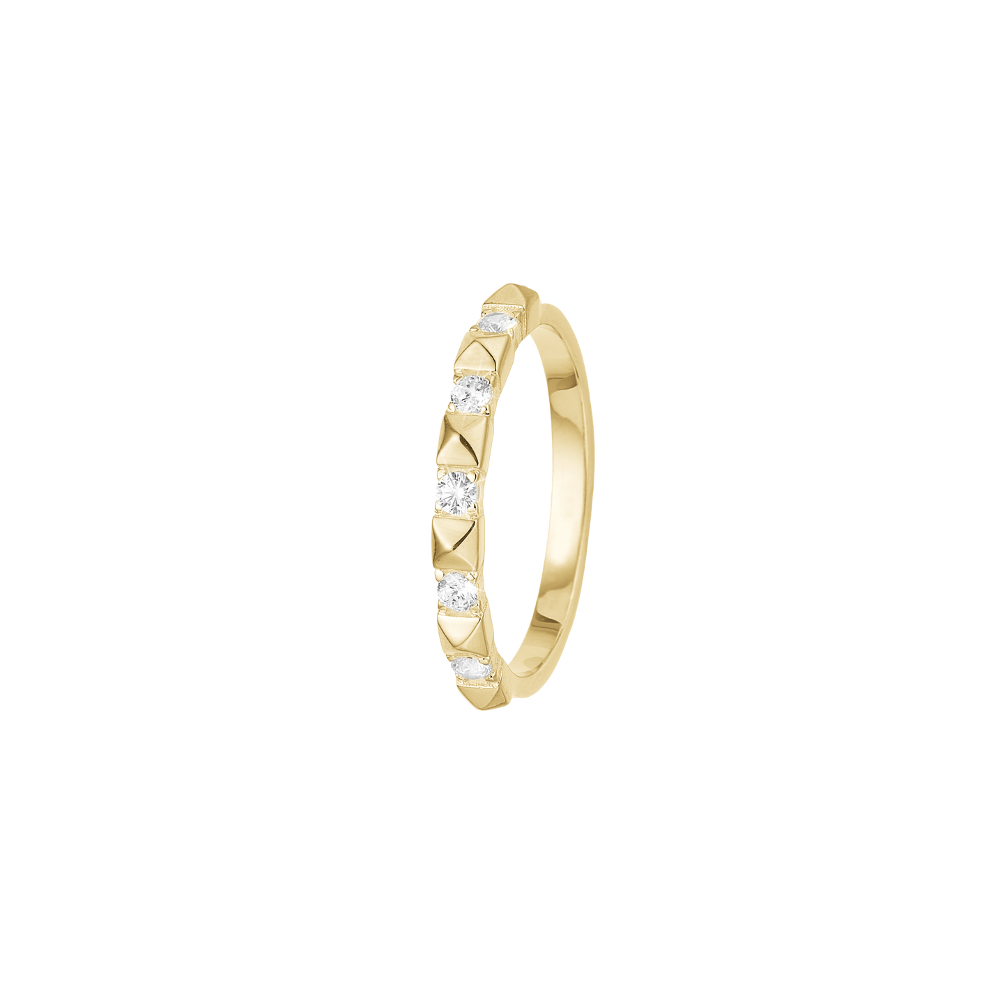 Ring 3 i en 8 Karat Guld med Cubic Zirkonia