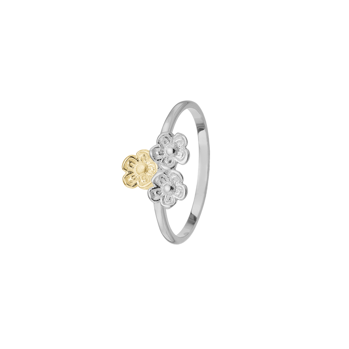 Ring Blomster 8 Karat Guld Sterling Sølv