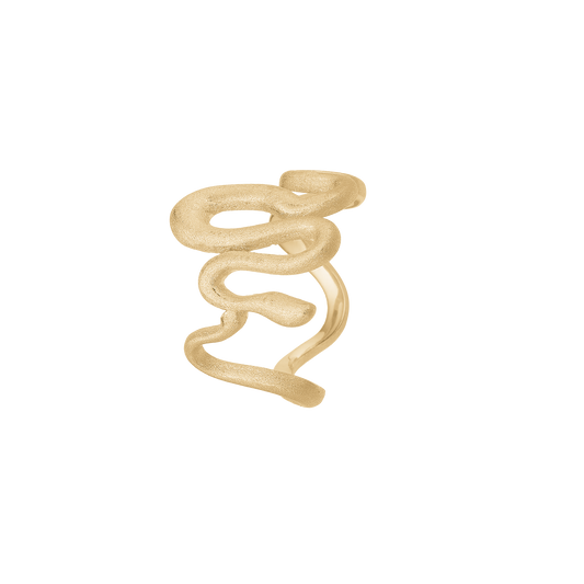 Ring Snake Forgyldt Sterling Sølv