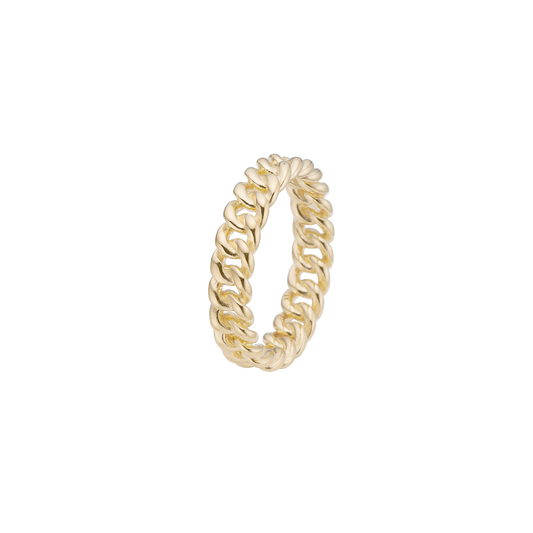 Ring Links Forgyldt Sterling Sølv