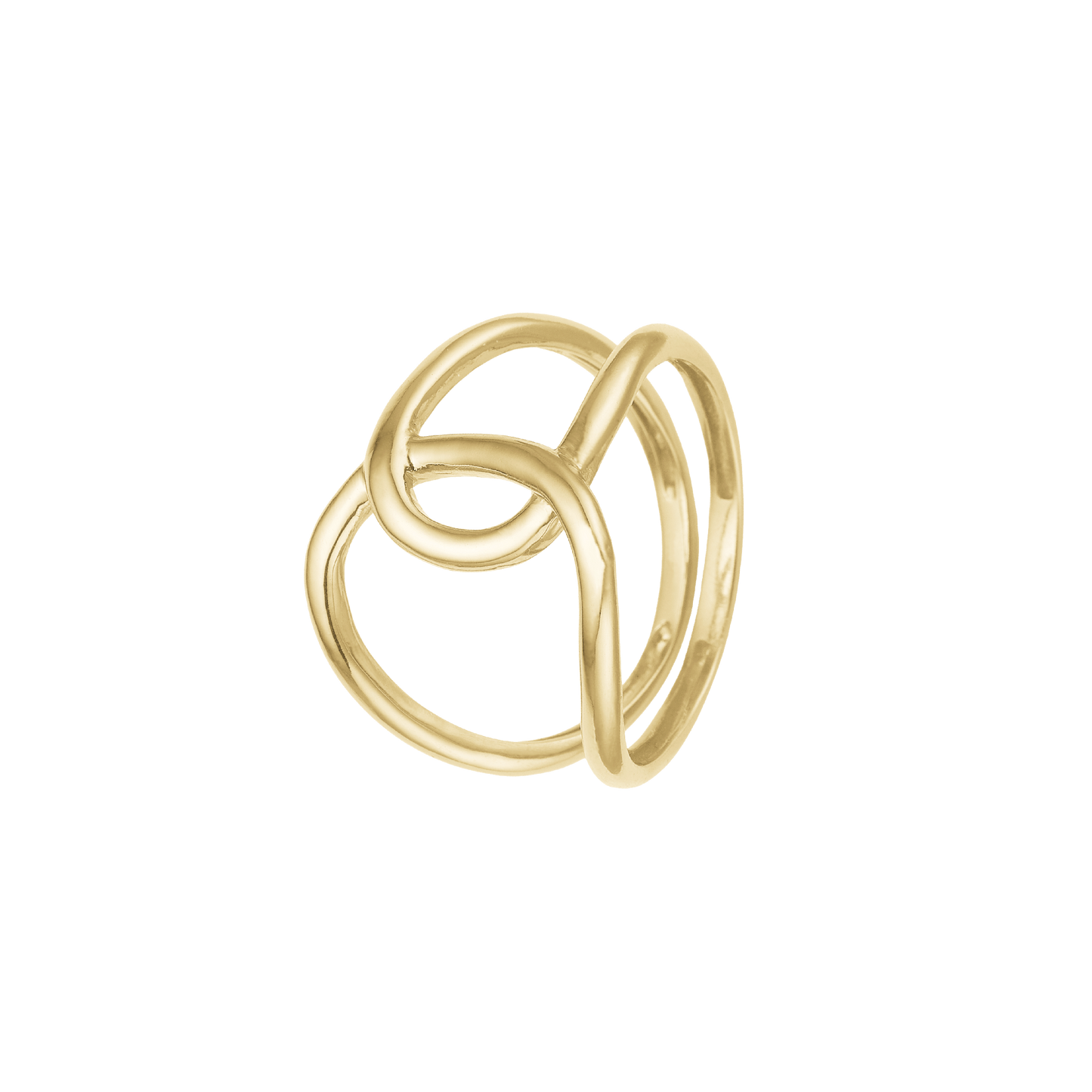 Ring Løkke Forgyldt Sterling Sølv