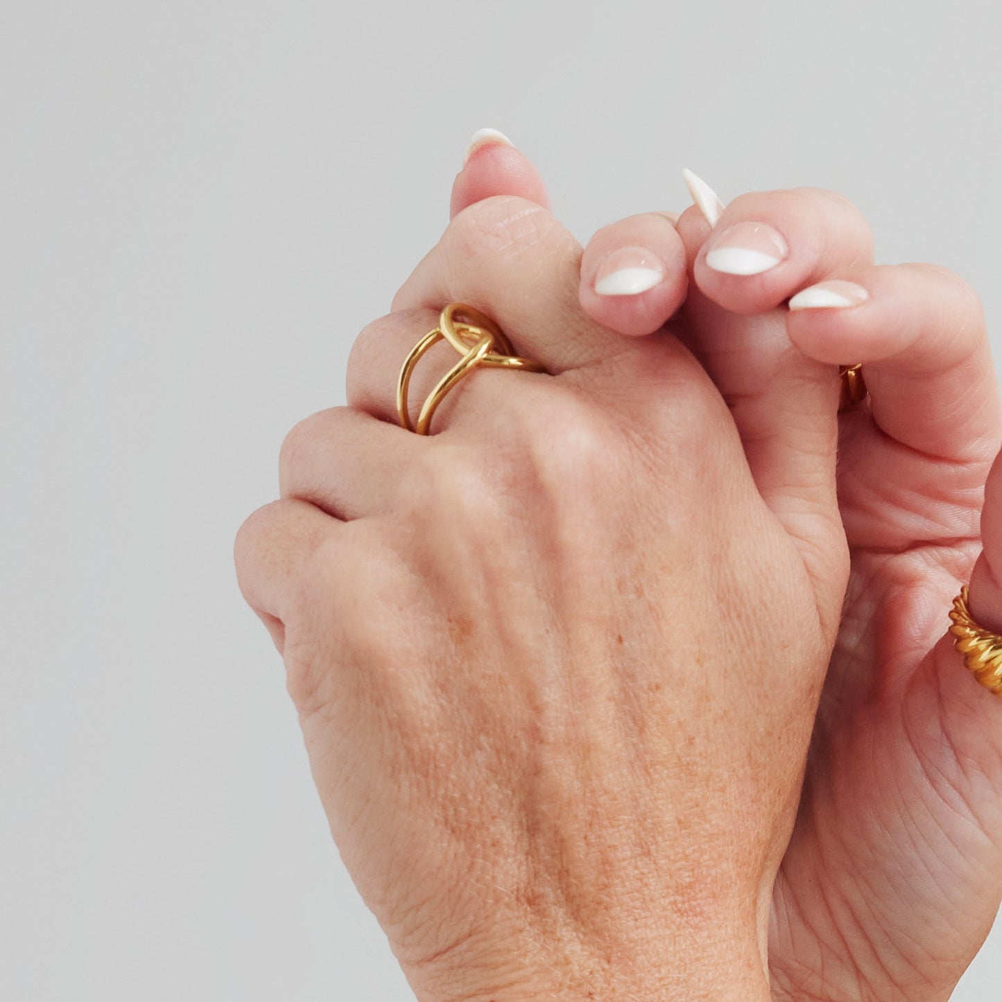 Ring Løkke Forgyldt Sterling Sølv