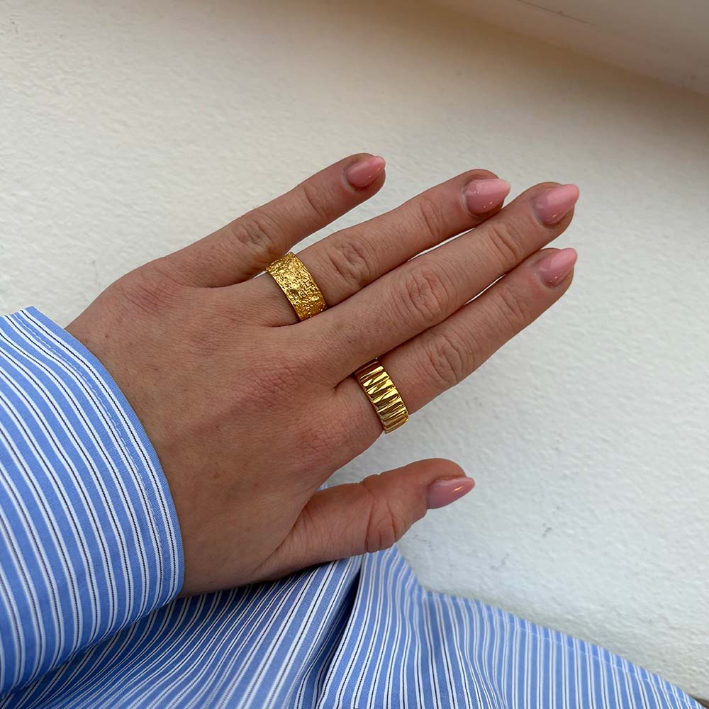 Ring Moon Forgyldt Sterling Sølv