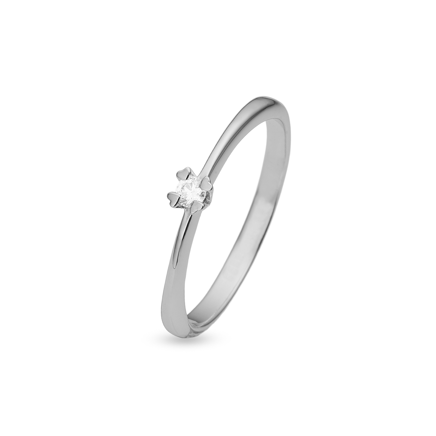 Mary Ring  Guld Med 0,05ct W/VS Labgrown Diamant