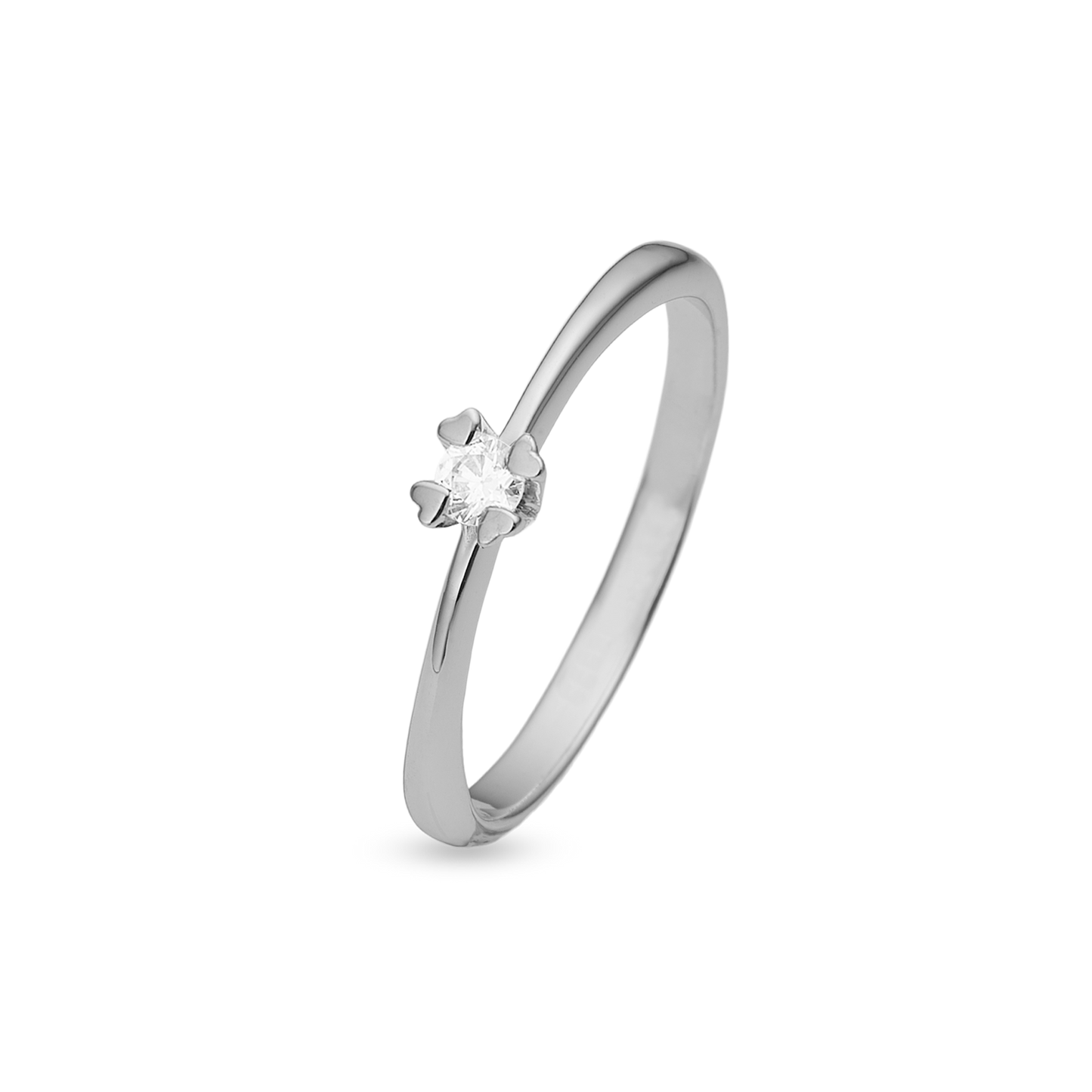 Mary Ring  Guld Med 0,10ct W/VS Labgrown Diamant