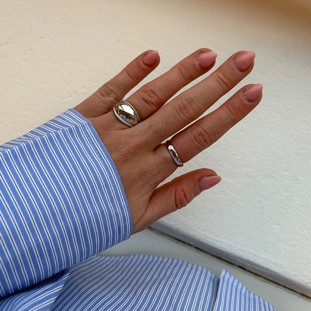 Ring Facet Sterling Sølv