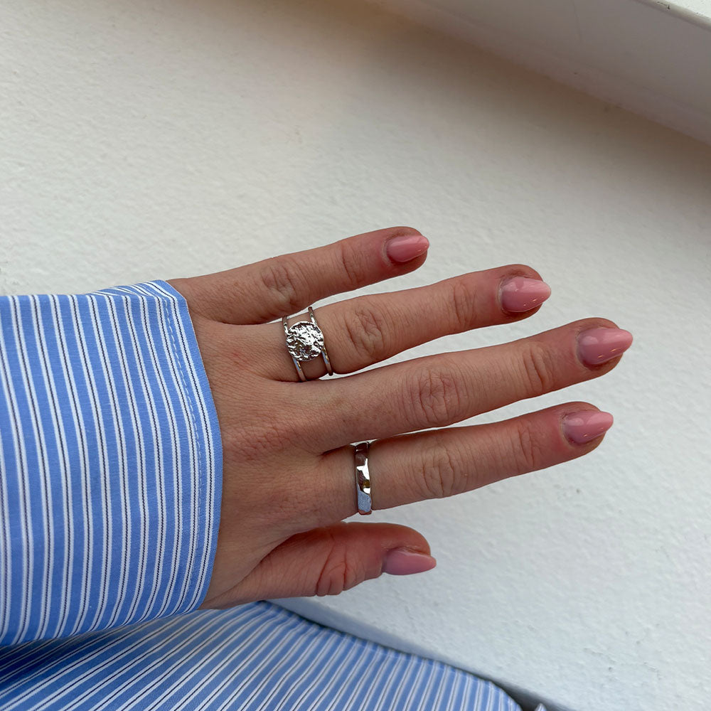 Ring Facet Sterling Sølv