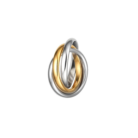 Ring Sølv Forgyldt Sterling Sølv 3 i 1