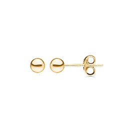 14 kt guldørestikker - kugle - 4 mm
