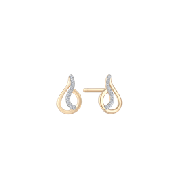 14 kt guld ørestikker, cubic zirconia