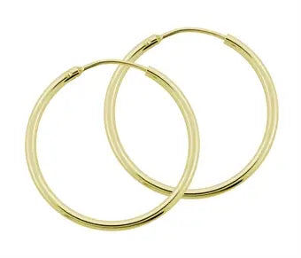 Creoler øreringe i 8 karat guld 1.5 mm. Dia. 20.0 - 44.0 mm.