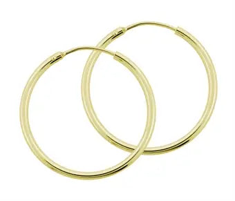 Creoler i 14 karat guld 1.5 mm. Dia. 20.0 - 44.0 mm.