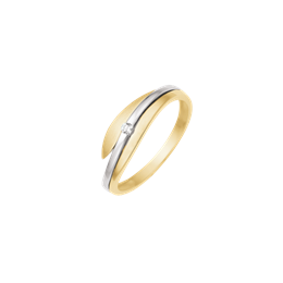 14 kt. ring dråbe mat rød