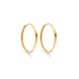8 kt. guld knækcreol kantet. Mål: 2,2 x 25 mm.