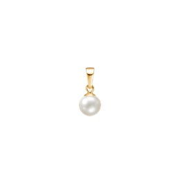 14 kt. guld vedhæng ferskvandsperle 6 mm.