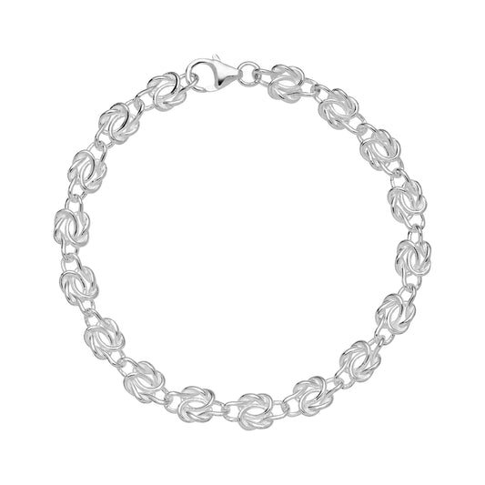 Sølv armbånd med knude 6 mm 19 cm