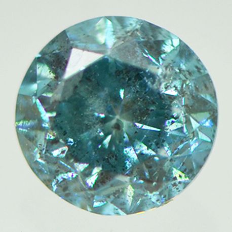 0.77 Carat Round Diamond - Fancy Vivid Blue Color