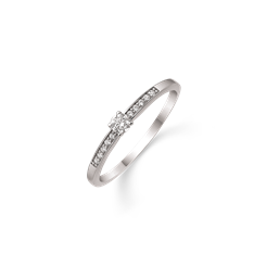 Sølv ring rhodineret cubic zirconia