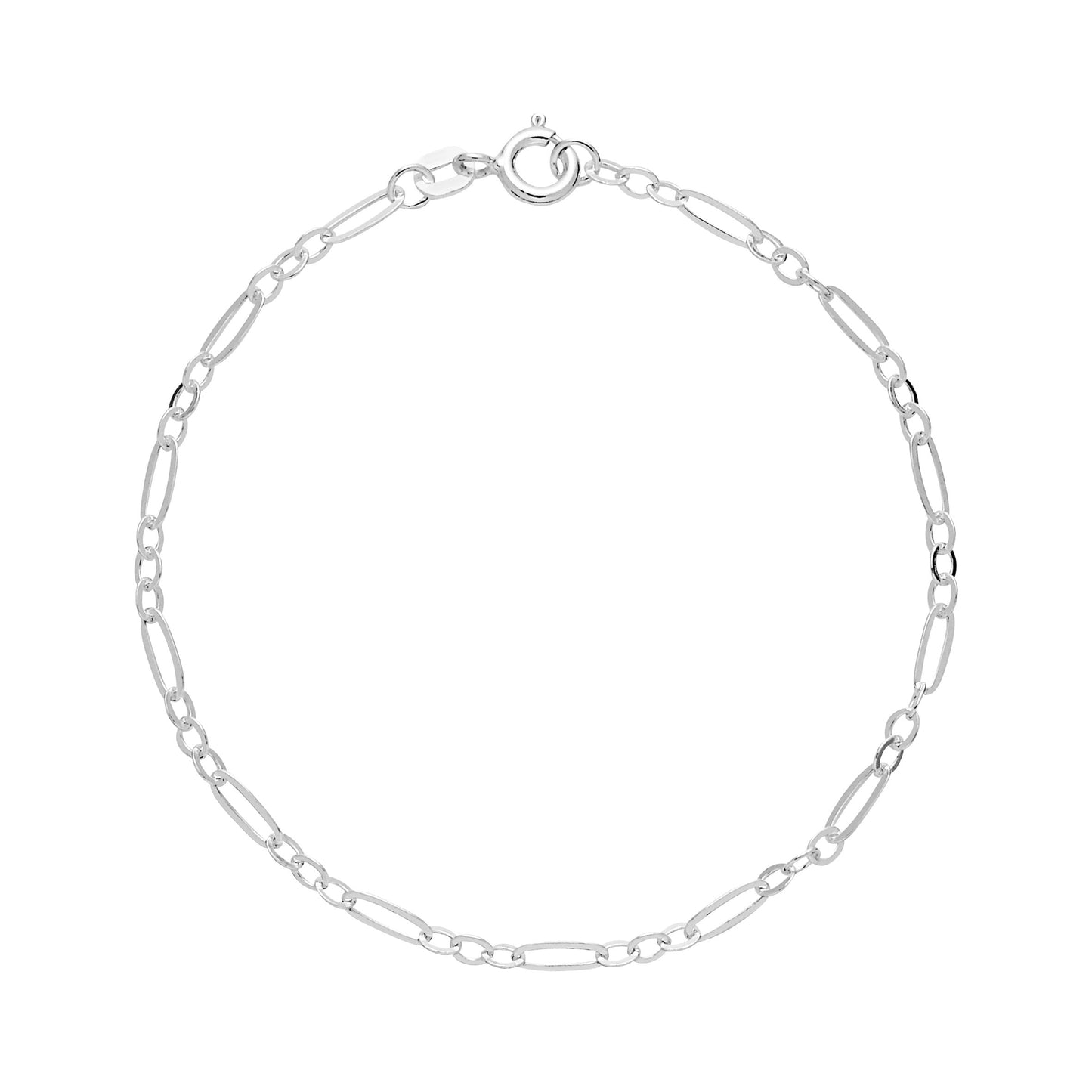 Sølv armbånd med clips 18,5 cm
