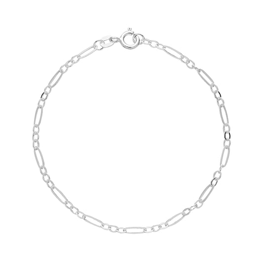 Sølv armbånd med clips 18,5 cm