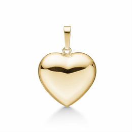 14 kt. guld vedhæng hjerte. Mål: 16 x 15 mm.