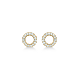 14 kt guldørestikker, cubic zirconia