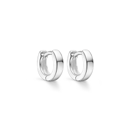 Sølv knækcreol kantet. Mål 3 x 10 mm.