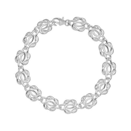 Sølv armbånd med knude 9 mm 19 cm