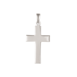 Sølv vedhæng rhodineret kors. Mål: 20 x 10 mm.