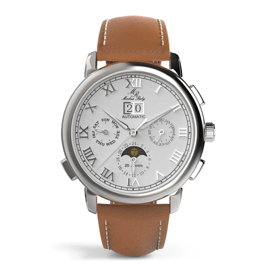 Marcus Ruby - Moonphase Automatisk med læderrem.