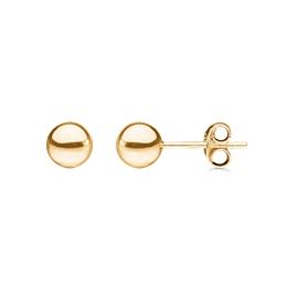 14 kt guld ørestikker - kugle - 6 mm