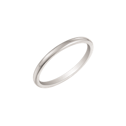 Sølv ring rhodineret garderring rund.