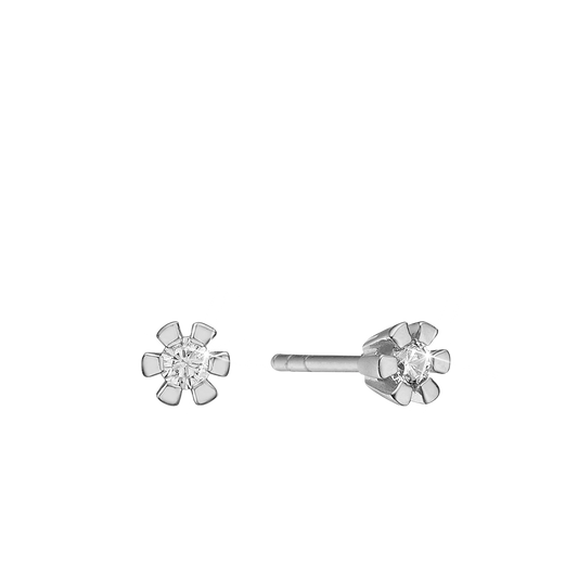 Eternity Ørestikker 14 Karat Hvidguld Med 2x0,30ct W/SI Diamant