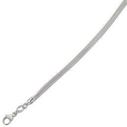 Sølv halskæde 3 slangekæder. 60 cm