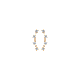 14 kt guld ørestikker, 4 stk. cubic zirconia