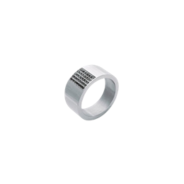 Stål ring med krystaller