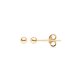 14 kt guldørestikker - kugle - 3 mm