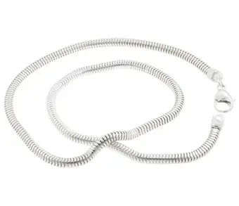 Sølvkæde, slange, rund, 3.20 mm