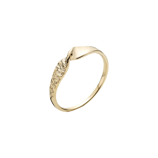 8 kt. guldring glat/ mat