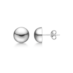 Sølv ørestikker halvkugle 10 mm.