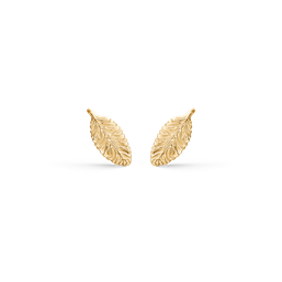 14 kt. guld ørestikker blad.