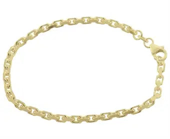 Guldanker armbånd, 14 karat guld - 3.0 mm.